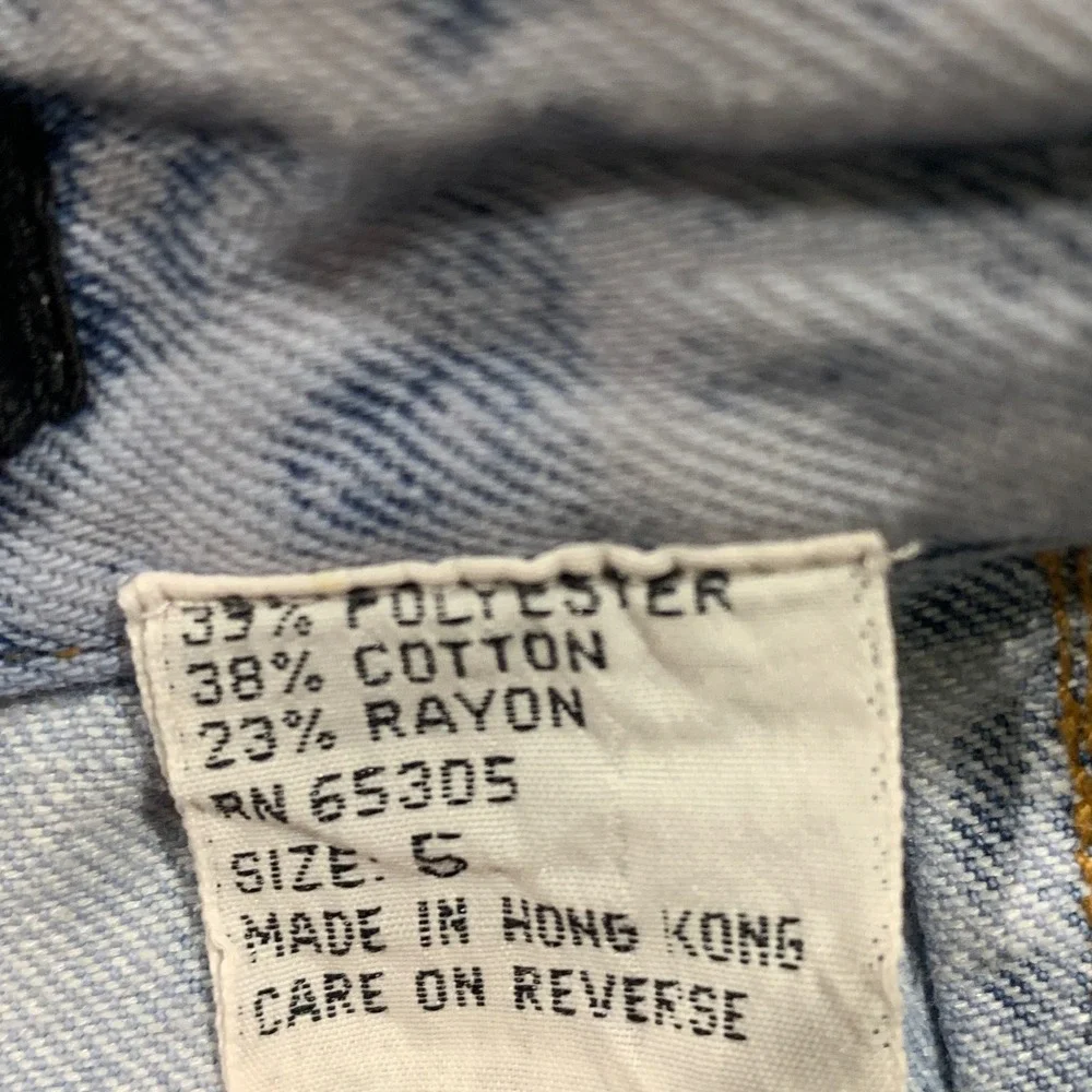Dakota Blue 90s Light Acid Wash Long Denim Shorts Women's Size‎ 5 VTG Hong Kong